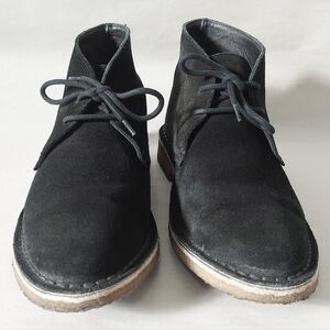 Clarks Originals Chukka Boots Women Size 7 Black Suede Leather Lace-up Gum Soles